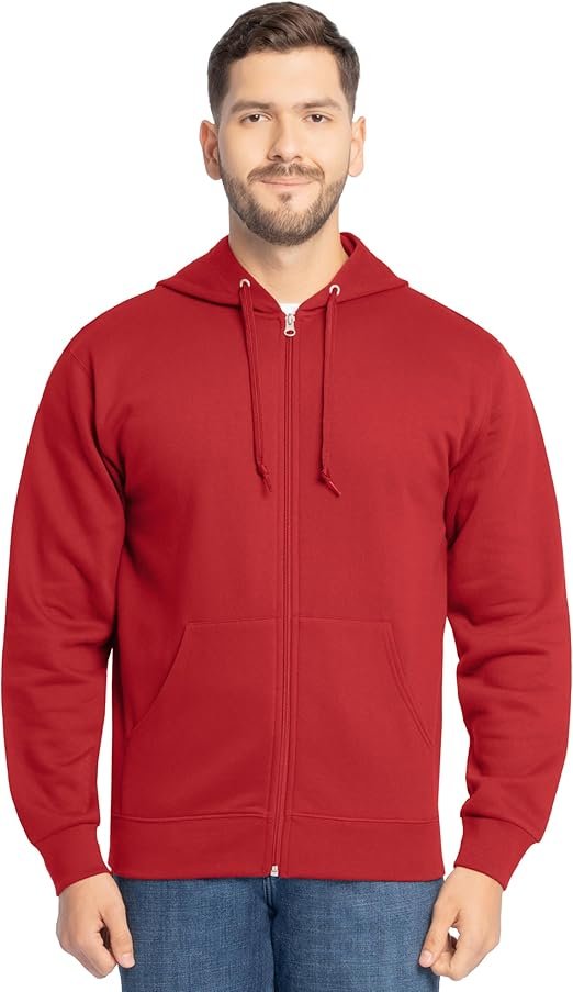 Fruit of the Loom Eversoft Fleece Full Zip Hoodie Sweatshirt - Image 3