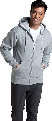 Fruit of the Loom Eversoft Fleece Full Zip Hoodie Sweatshirt - Image 2