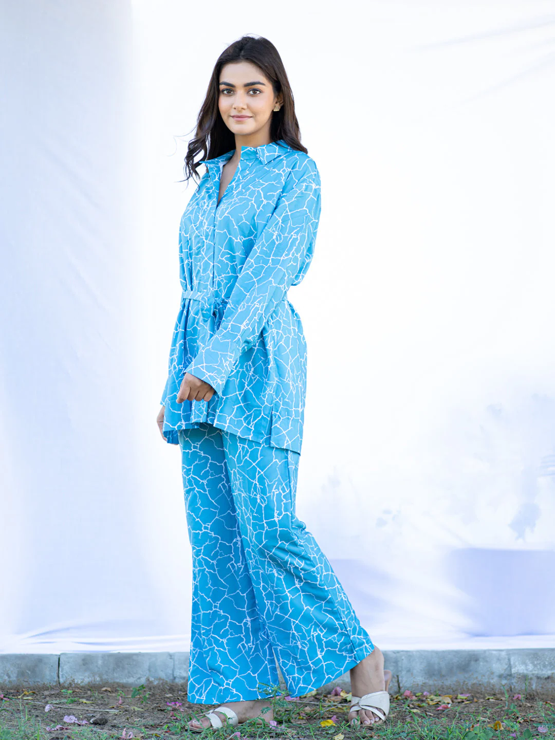 Thunderstorm Co-Ord Set With Belt For Women - Image 3