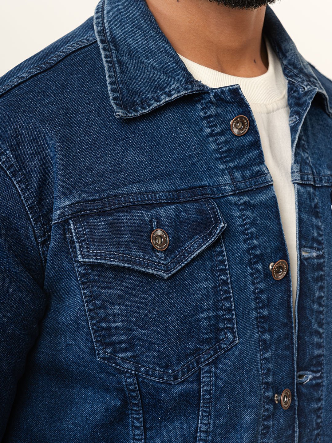 Blue Two Pockets Denim Jacket - Image 6