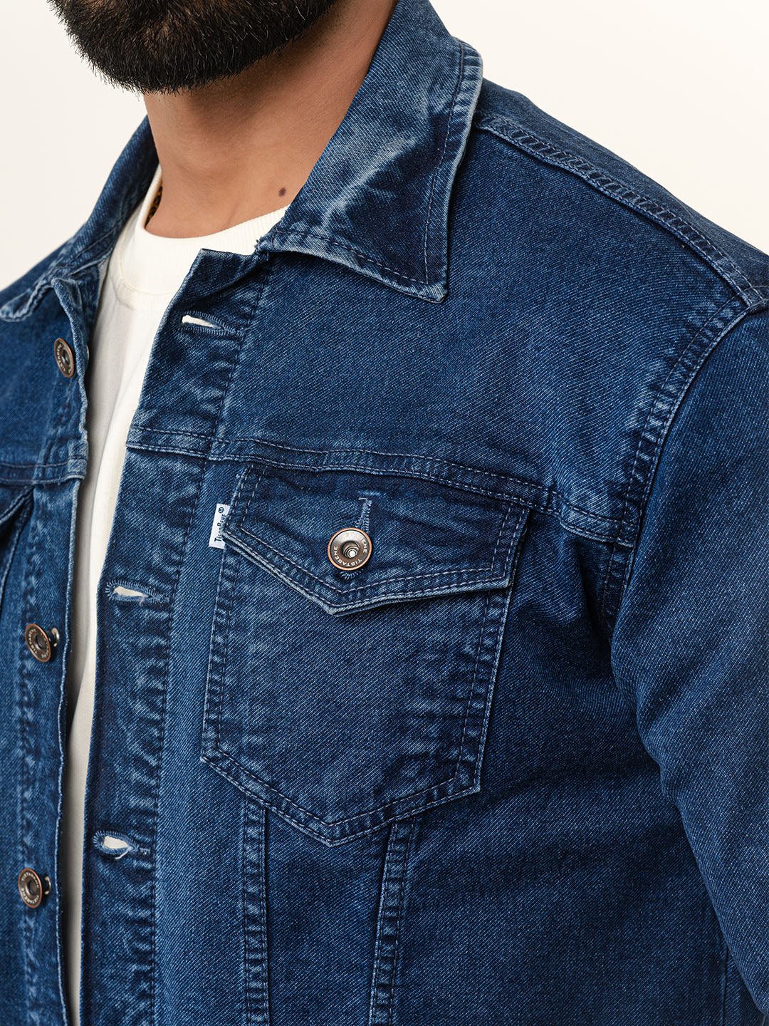 Blue Two Pockets Denim Jacket - Image 9